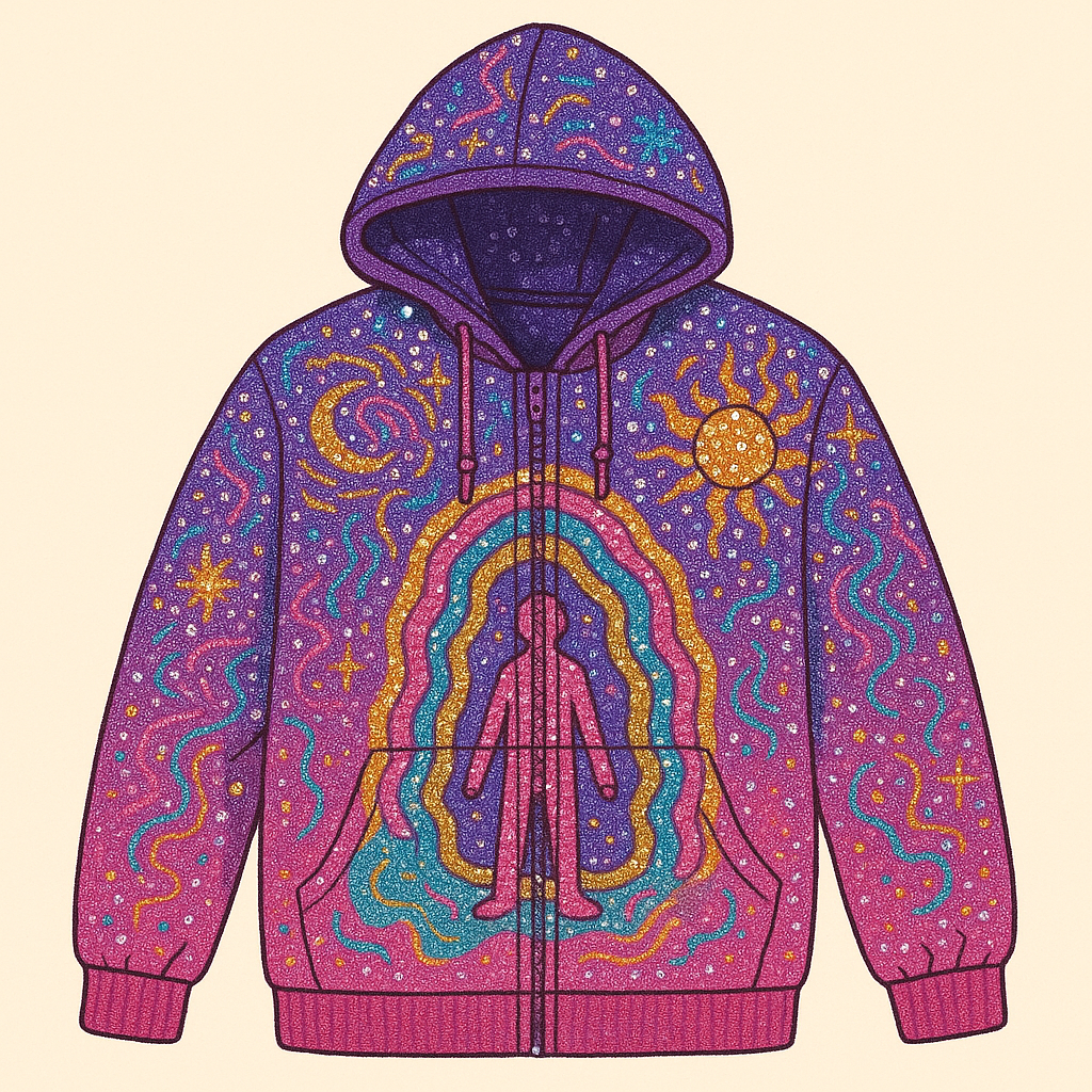 Mind Creates Reality – Rhinestone Hoodie (Limited Release) nii