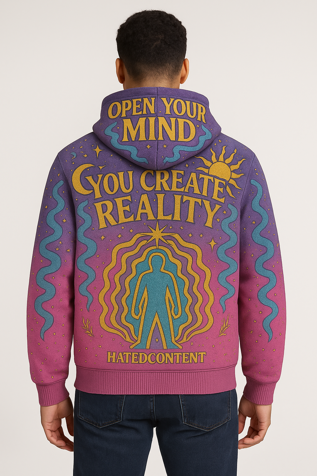 Mind Creates Reality – Rhinestone Hoodie (Limited Release) nii